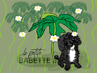 Le Petite Babette design dog portrait illustration illustrator typography vector