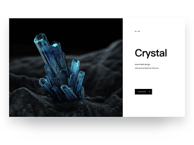 crystal c4d design illustration octane ui
