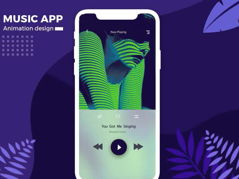 music app design animation design