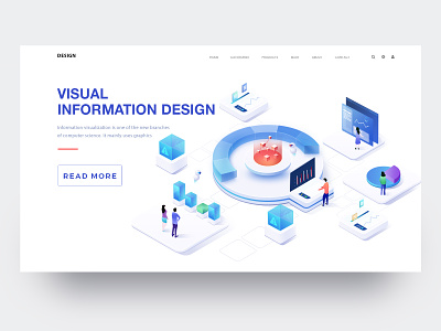 Visual Information Illustration 3 2.5d 2018 design illustration ui web