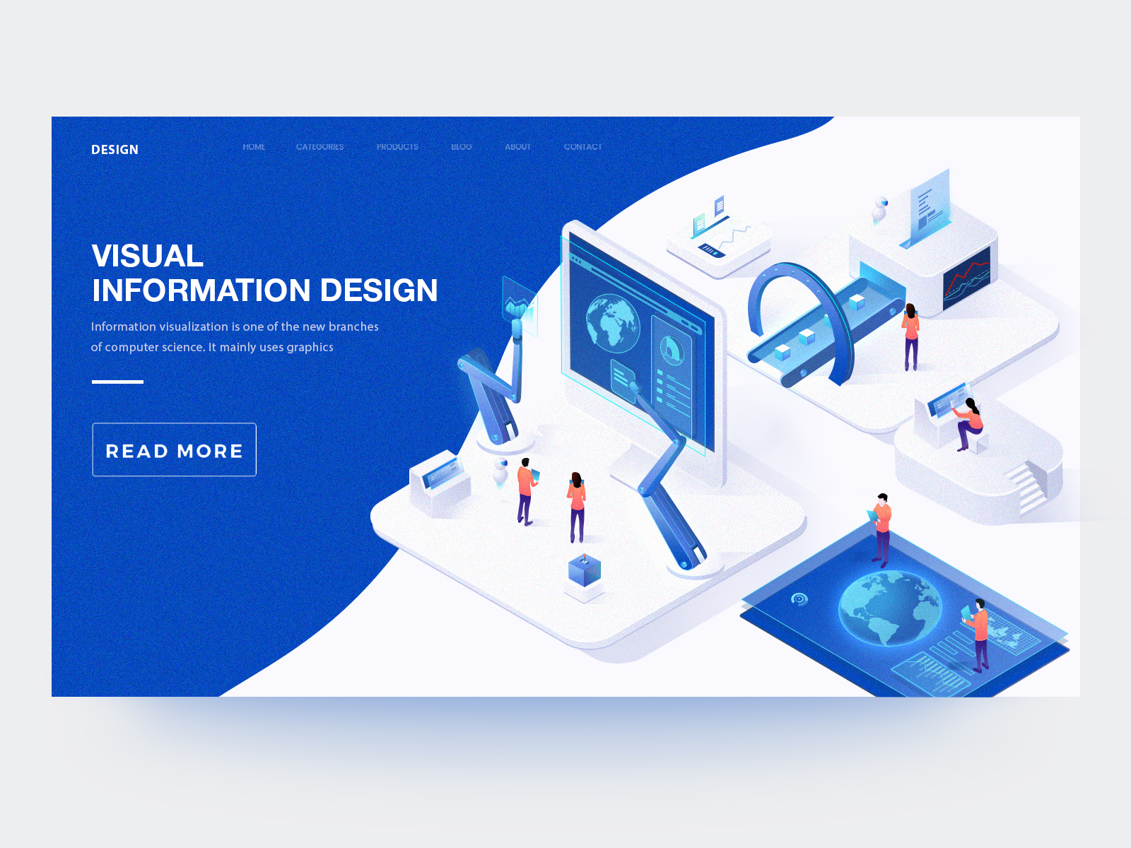 Visual Information Illustration 4 2.5d 2018 design illustration ui web