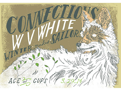 Connections / WV White / Winter Makes Sailors hand lettering nicholas nocera poster texture