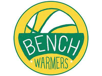 Bench Warmers Logo basketball illustration lettering logo sketch sports vintage