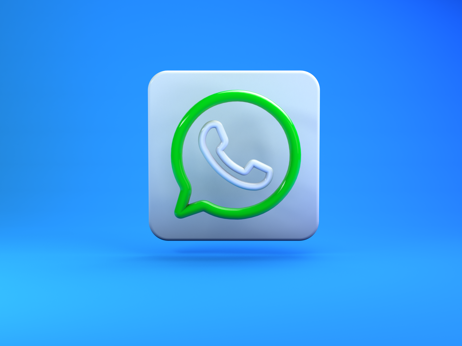 Join us on whatsapp 3d render logo - contact Vector Image