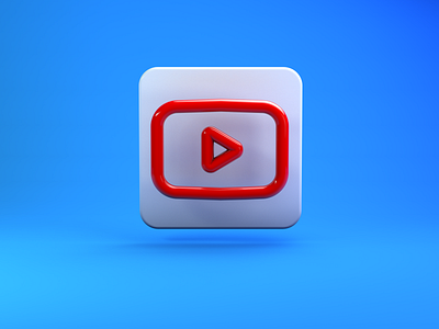 Youtube 3D line icon