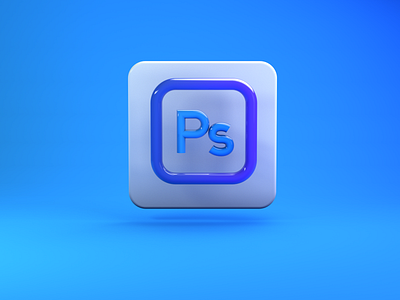 Photoshop 3D line Icon creative icon photoshop logo ps trendy