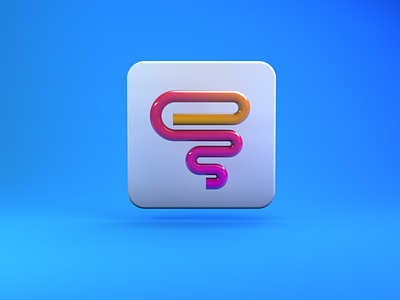 3D line Icon graphic design minimal trendy