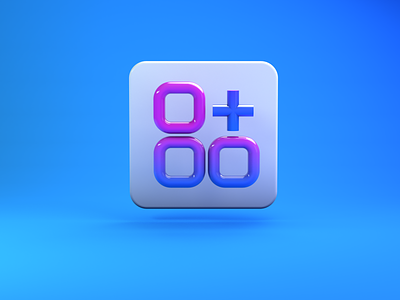 Menu 3D line Icon app icon button graphic design home home button menu reflective trendy