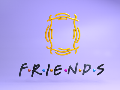F.R.I.E.N.D.S 3D line icon 90s chandler classic comedy friends joey monica geller netflix phoebie rachel ross geller show sitcom trendy tv series