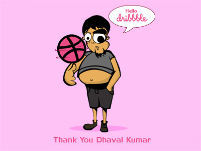 Hello Dribbble cartoon cartoon character character design follow me hellodribbble illustration india inking new photoshop