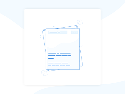 Resume Icon Illustration blue design document icon illustration resume