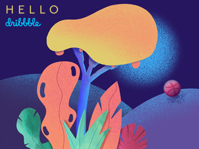 Hello dribbble :) hello hello dribbble illustration design ilustracao ilustracion