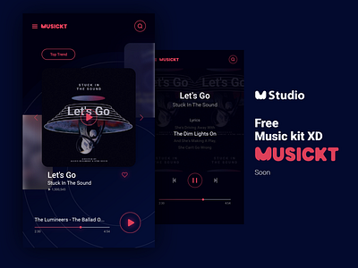 musickt - first music kit for XD - soon kit music music app music kit ui ux design ui kit ui ux uidesign