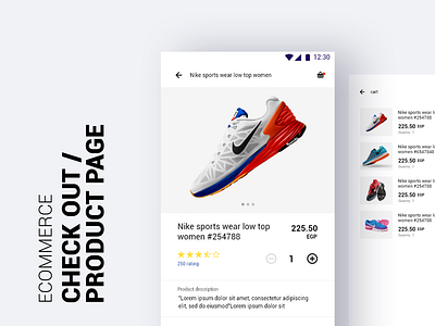 Ecommerce check out / product page