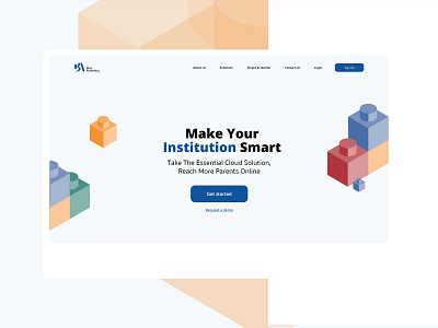 Blue assembly landing page - UI design