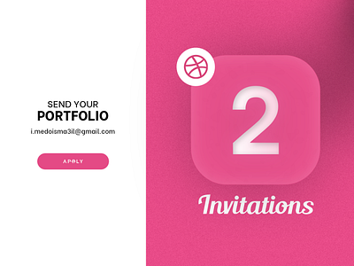 2 Dribbble Invitations app art branding design dribbble invitations illustration invitations logo ui vector