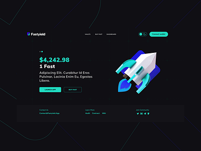 Fastyild landing page dark/light versions -BSC Project