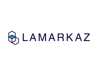 Lamarkaz company block chain blockchain blockchaintechnology design icon lamarkaz logo typography vector