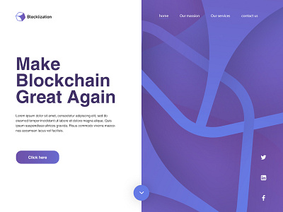 blocklization - Landing Page design illustration ui ux web website