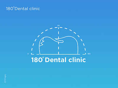 180 Dental Clinic branding dental dental care dental clinic dental logo flat icon illustration logo logotype typography vector