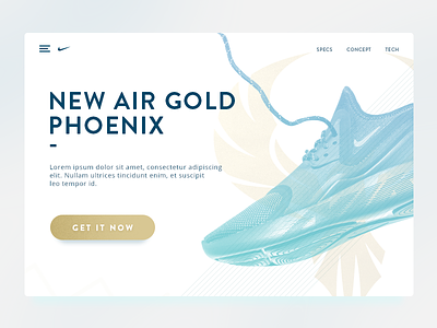 Product landing page DailyUI 003 button concept landing nike page product shoes