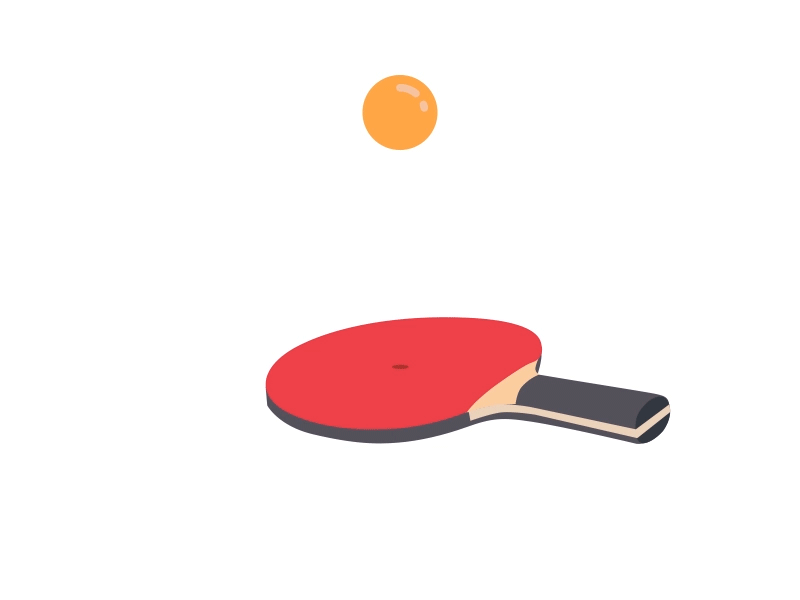 ping pong animation flat fun illustration minimal vector