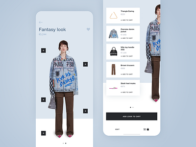 New shopping experience app UI app cards ui design fashion fashion app flat ios look shop shopping typography ui ux