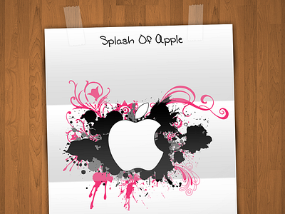 Splash of Apple apple newbie photoshop wallpaper