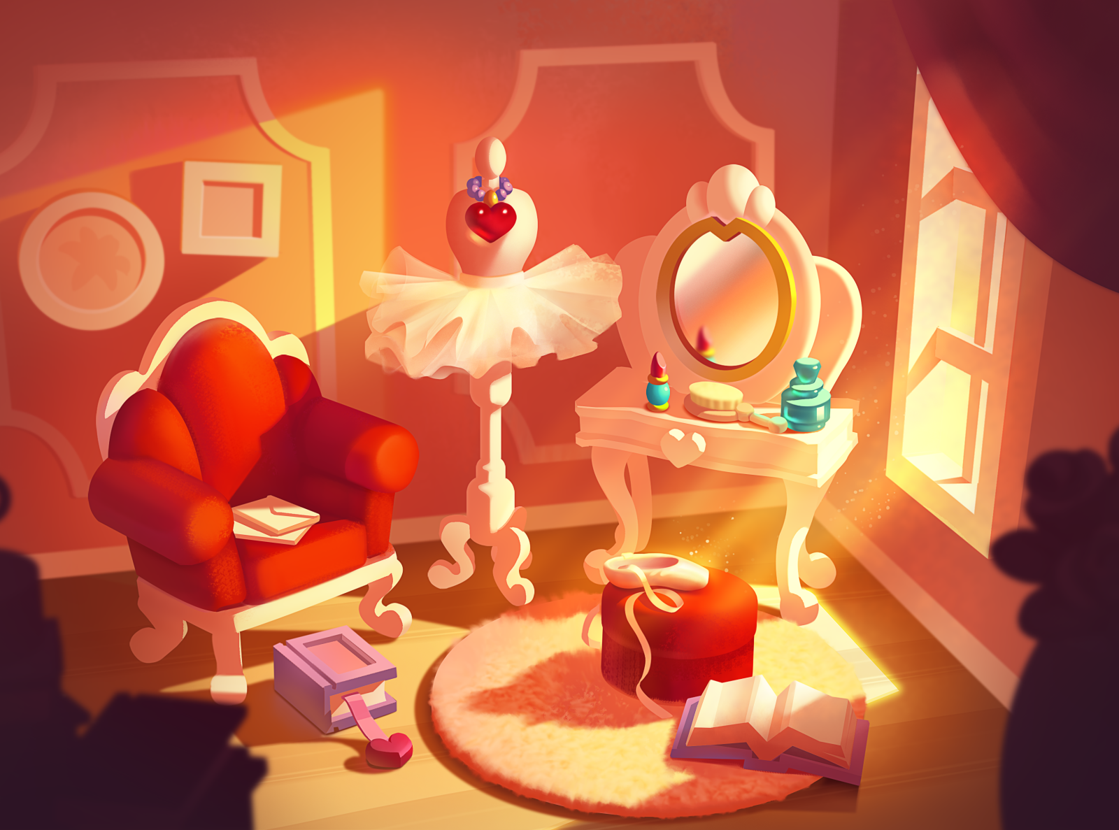 Ballerina S Bedroom By Spring Melody On Dribbble   Df9530f7 F22d 4e8a 9a0d 78324a782733 4x 