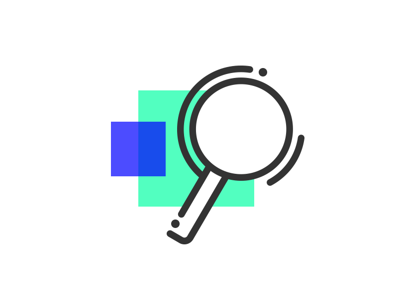 Magnifying glass animation