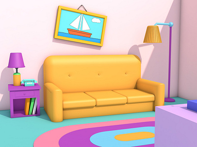 The Simpsons beginning. 3d 3d art 3d artist 3d design art cinema 4d colors design graphic design hobby