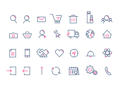 Vector icons blue branding colors design graphic design icon design icons illustration logo pink vector