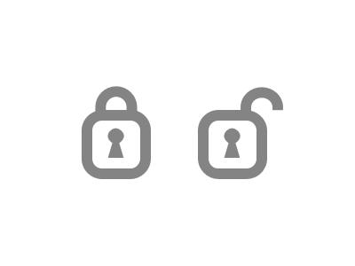 open / close icon lock login