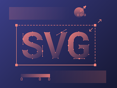 Illustration for new SVG Upload Feature anchor points color picker feature illustration scale svg vector