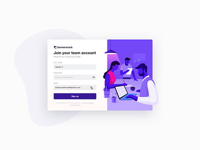 Dribbble Team Invite Account Setup