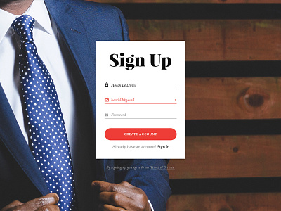 Dailyui day 001 Sign Up 001 dailyui signup