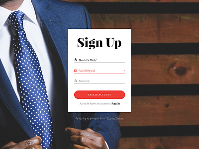 Dailyui day 001 Sign Up