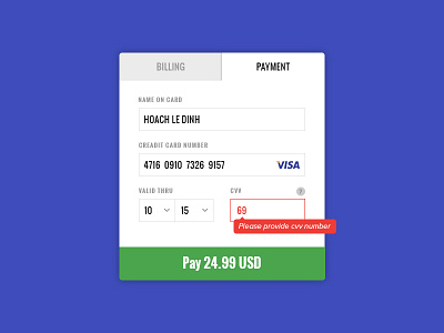 Dailyui day 002 Creditcard Checkout