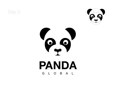 Panda - Daily Logo 3/50 animal bear branding challenge daily design logo nature panda symbol