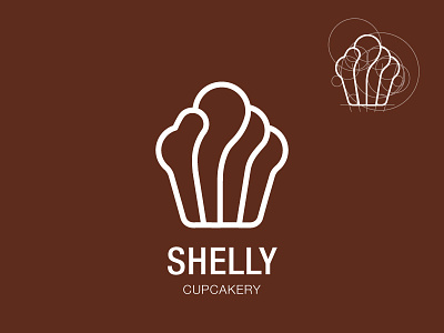 Cupcake - Daily Logo 18/50 branding challenge cupcake daily design food grid line logo shell symbol