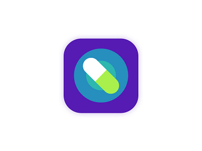Health App Icon Logo app icon branding design flat health icon ios android mobile pill reminder symbol ui