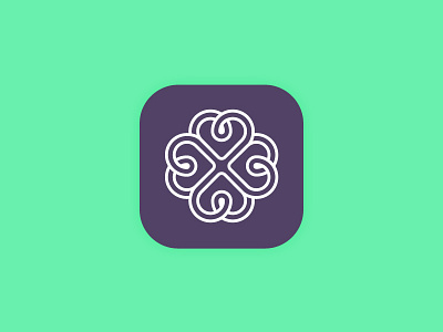 Wellness Center App Icon Logo app icon beauty branding center design flat icon ios android mobile symbol ui wellness