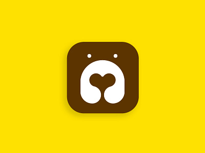 Animal Care App Icon Logo adoption center animal care app icon branding design flat ios android love mobile pet symbol ui