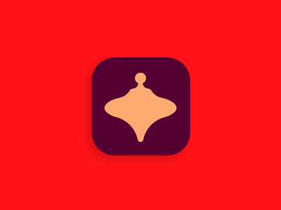 Dancesport Club App Icon Logo app icon branding dance design flat ios android mobile silhouette sport club symbol ui whirligig peg top