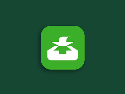 Recycling App Icon Logo app icon arrow branding design eco smart environment flat ios android mobile recycle symbol ui