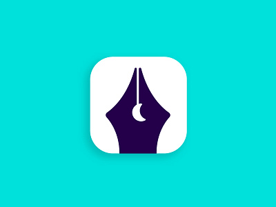 Writers Community App Icon Logo app icon branding community design flat ios android mobile passion symbol ui writers writing