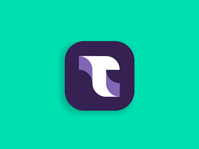 Language Translator App Icon Logo app icon branding clean modern design flat ios android language learn mobile t monogram translator ui