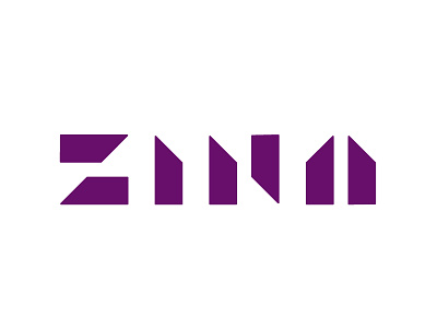 Zina Wordmark Logo beauty brand branding custom logo type design female beauty flat logotype natural cream typography vector process wordmark