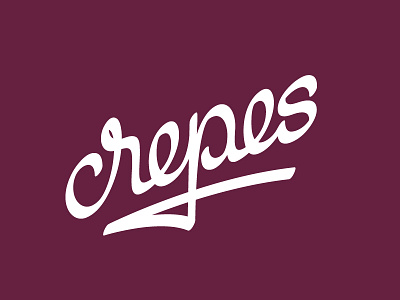 Crepes Calligraphy Wordmark Logo