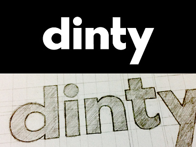 Dinty Dental Wordmark Logo branding custom logo type dental dentistry flat illustrator logotype modern logo simple bold typography wordmark